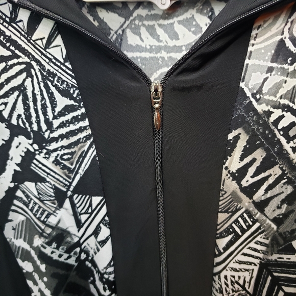 Clientele stretch black and white hoodie - Picture 2 of 8